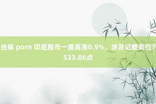 丝袜 porn 印尼股市一度高涨0.9%,涉及记载高位7533.86点