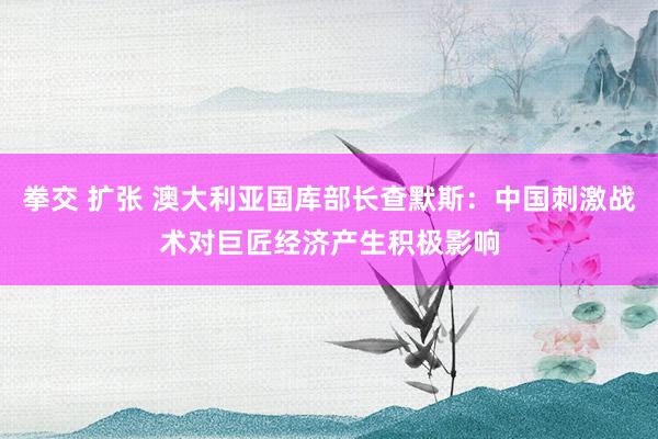 拳交 扩张 澳大利亚国库部长查默斯:中国刺激战术对巨匠经济产生积极影响