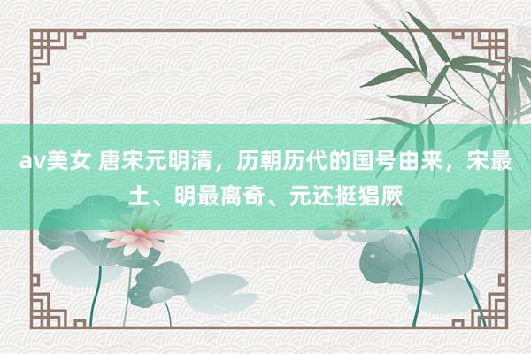 av美女 唐宋元明清,历朝历代的国号由来,宋最土、明最离奇、元还挺猖厥
