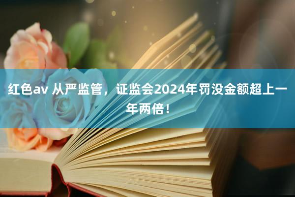 红色av 从严监管,证监会2024年罚没金额超上一年两倍!